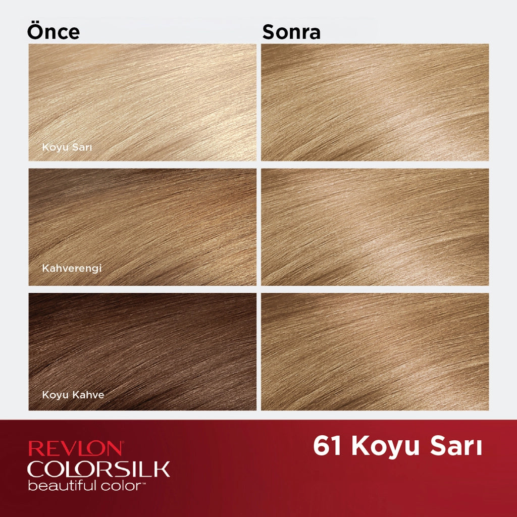 Revlon ColorSilk Beautiful Color Hair Dye 61 Dark Yellow