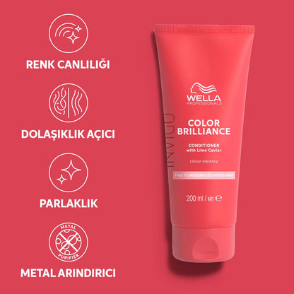 Wella Professionals Invigo Brilliance Color Protective Hair Care Cream for Fine Hair 200 ml