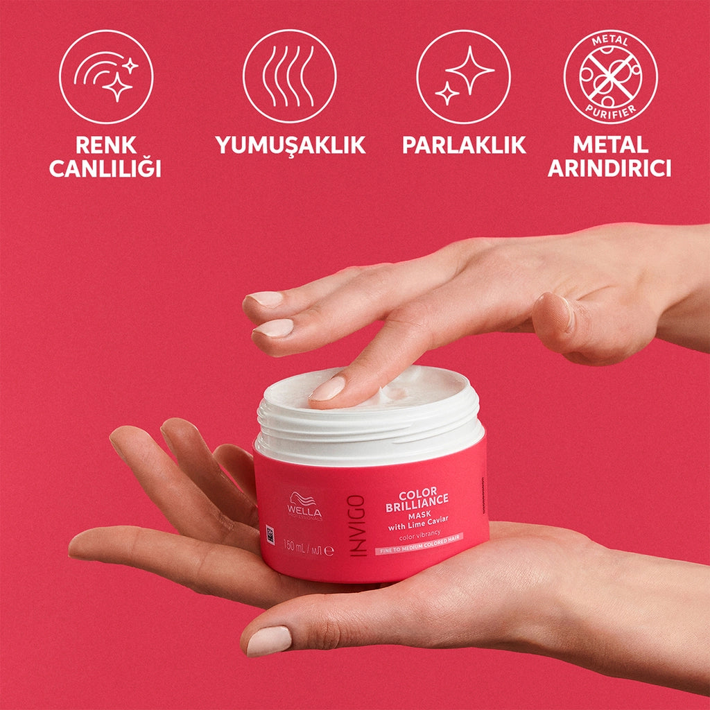 Wella Professionals Invigo Brilliance Color Protective Hair Mask for Fine Hair 150 ml
