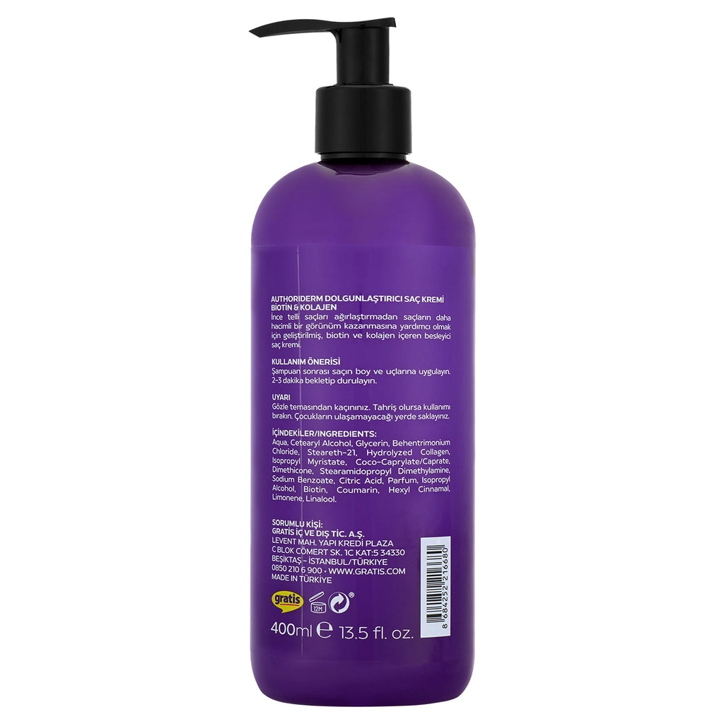 Authoriderm Biotin &amp; Collagen Plumping Conditioner 400 ml