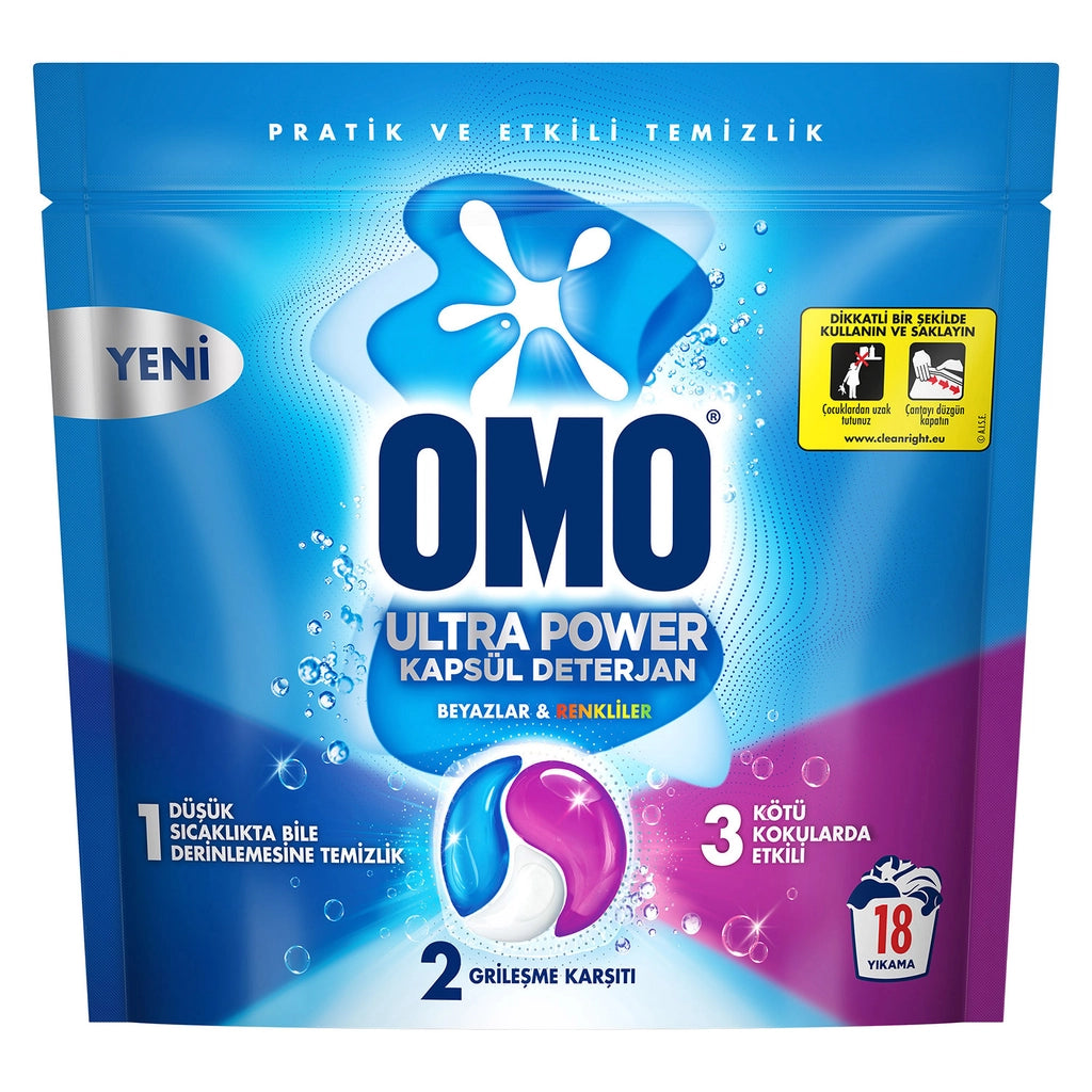 Omo Ultra Power Capsule Laundry Detergent 18 Capsules