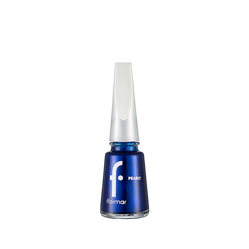 Flormar Pearly Intensely Pigmented and Pearl Reflection Nail Polish 433 Deep Blue