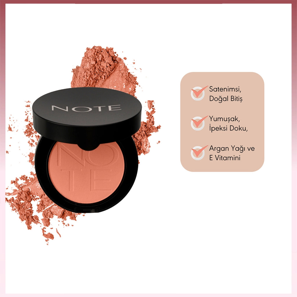 Note Luminous Silk Compact Blusher Blush 04 Soft Peach