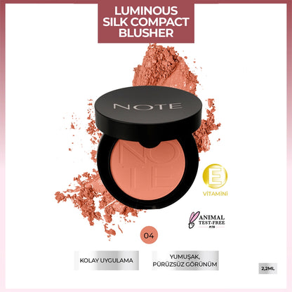 Note Luminous Silk Compact Blusher Blush 06 Sandy Pink
