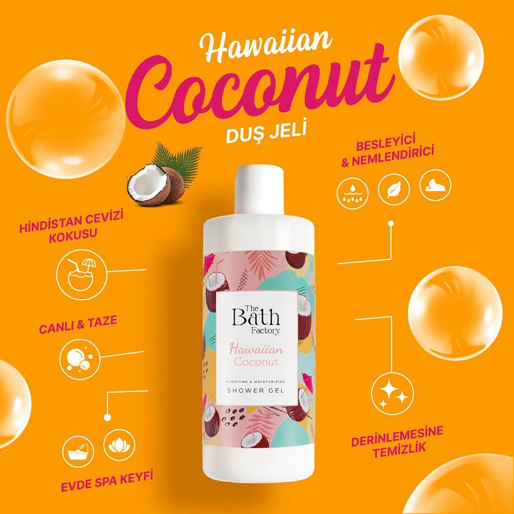 The Bath Factory Moisturizing and Nourishing Shower Gel Hawaiian Coconut 400 ml