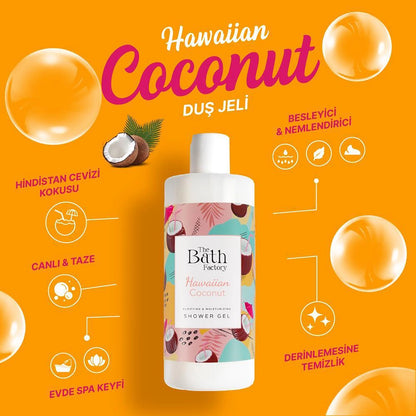 The Bath Factory Moisturizing and Nourishing Shower Gel Hawaiian Coconut 400 ml