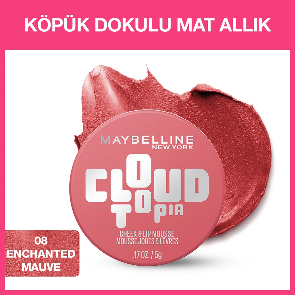 Maybelline New York Cloudtopia Foam Textured Matte Blush 08 Enchanted Mauve