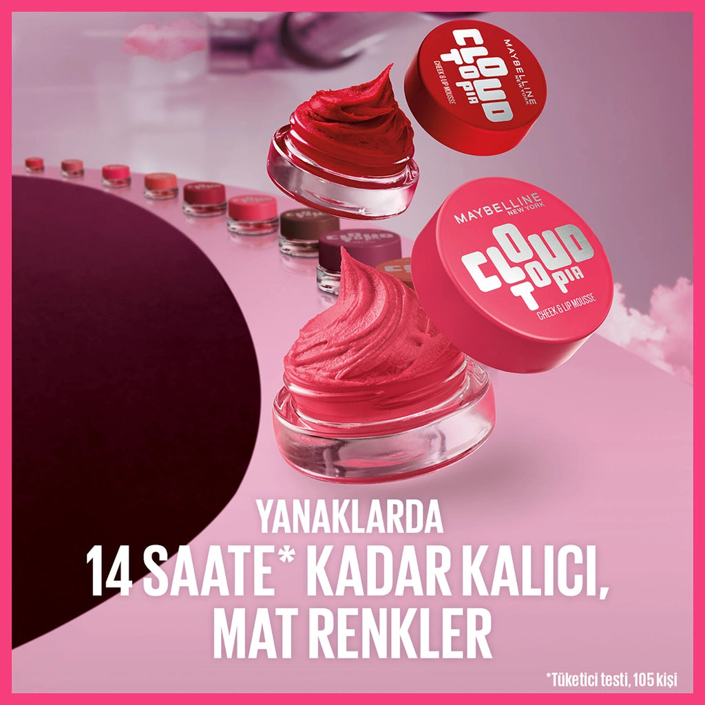 Maybelline New York Cloudtopia Foam Textured Matte Blush 08 Enchanted Mauve