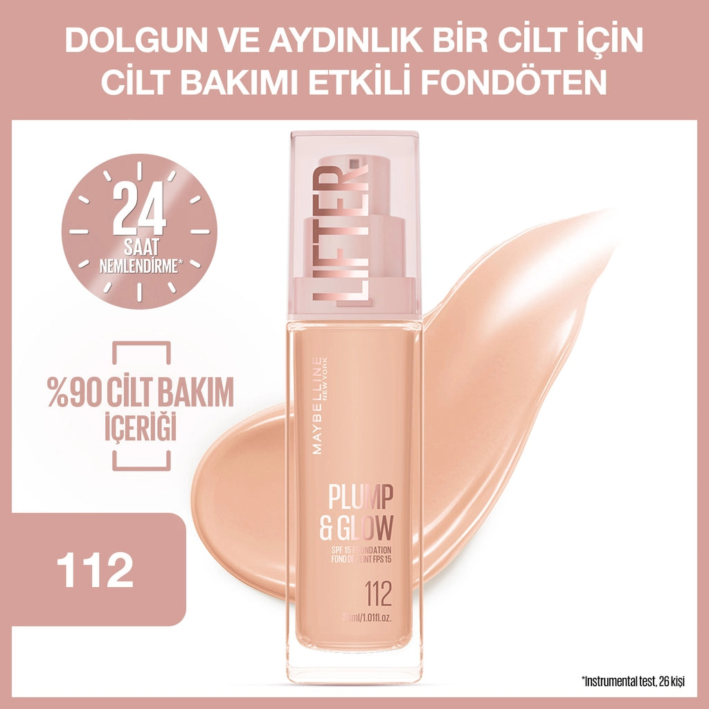 Maybelline New York Lifter Plump &amp; Glow Illuminating Foundation 112