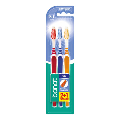 Banat Trio 3-pack Toothbrush (Medium)
