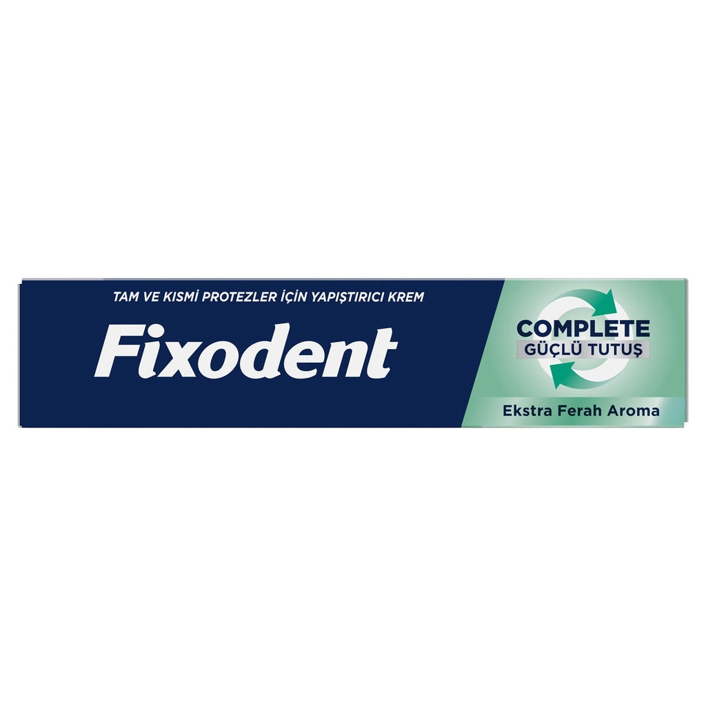 Fixodent Complete Strong Hold Extra Fresh Flavored Full and Partial Denture Adhesive Cream 47 gr