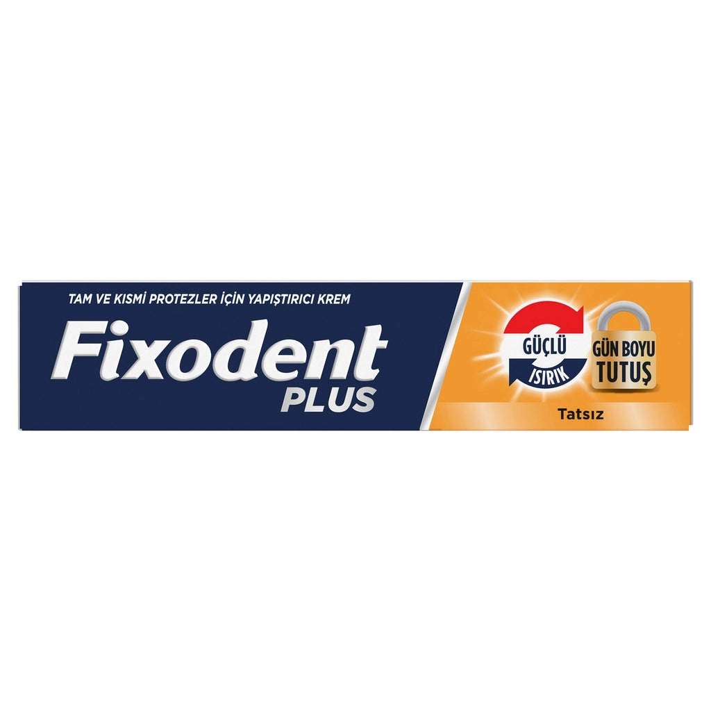 Fixodent Plus Strong Bite Tasteless Full and Partial Denture Adhesive Cream 40 gr