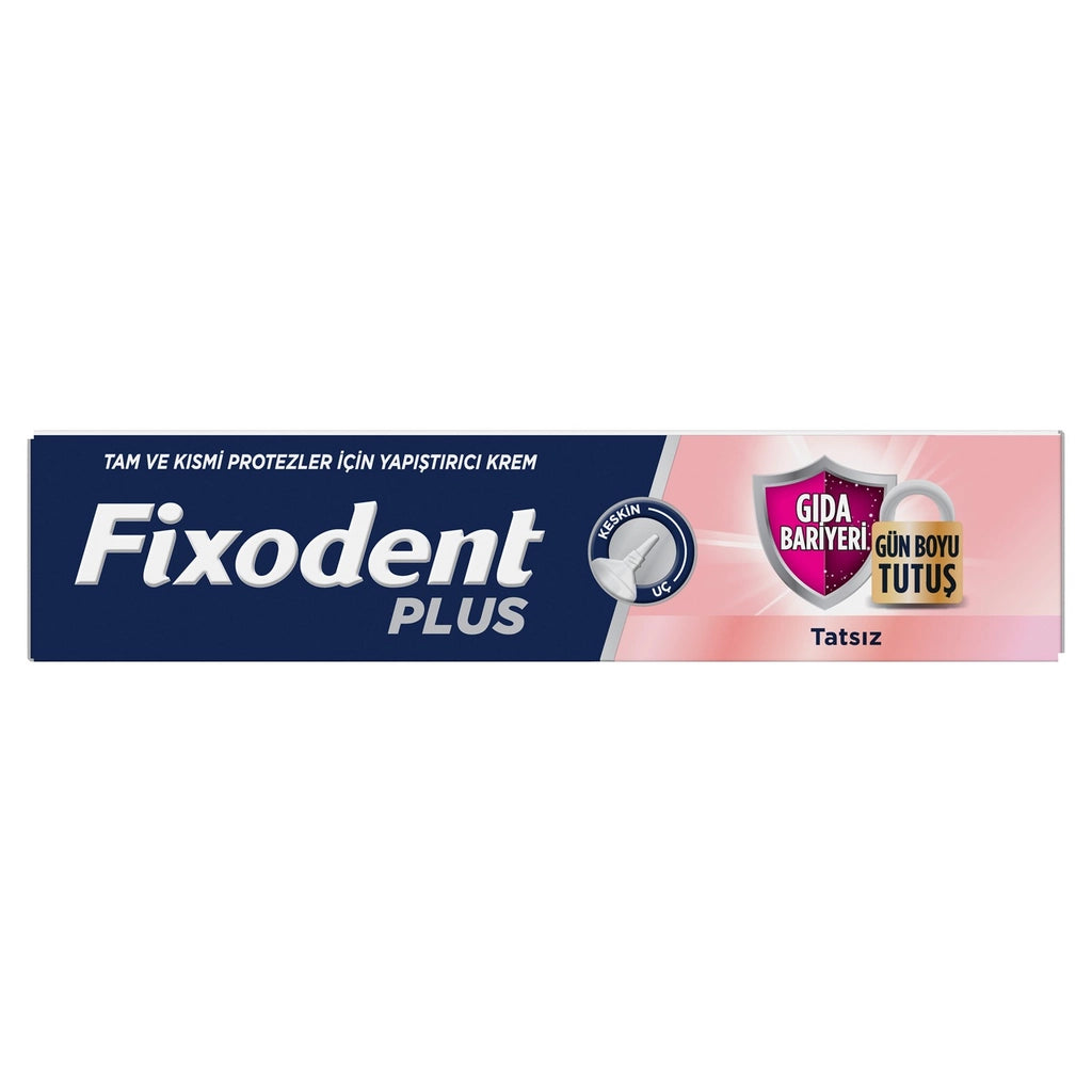 Fixodent Plus Food Barrier Tasteless Full and Partial Denture Adhesive Cream 40 gr