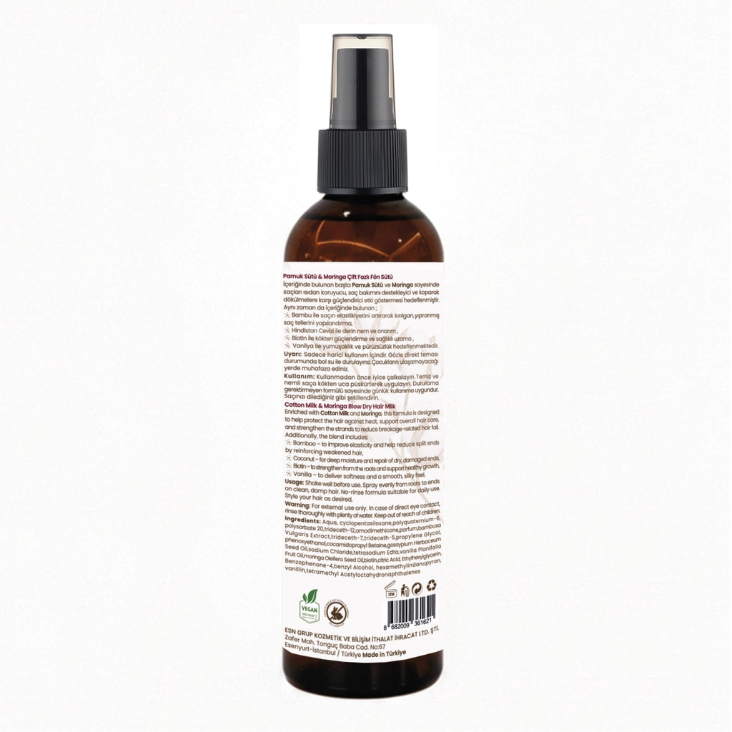 True Bee Cotton Milk &amp; Moringa Anti-Hairing Dual Phase Blow Dry Milk Spray 200 ml