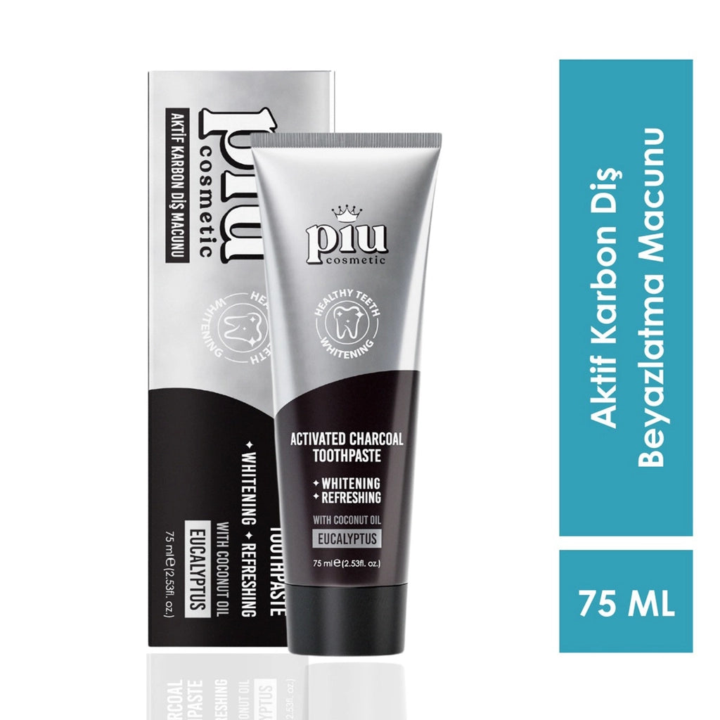 Piu Cosmetic Activated Carbon Teeth Whitening Paste 75 ml