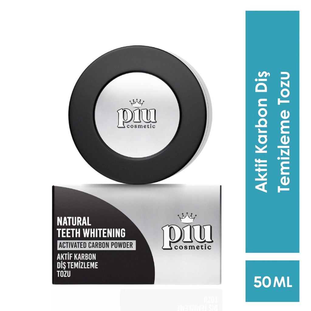 Piu Cosmetic Activated Carbon Tooth Cleaning Powder 50 ml