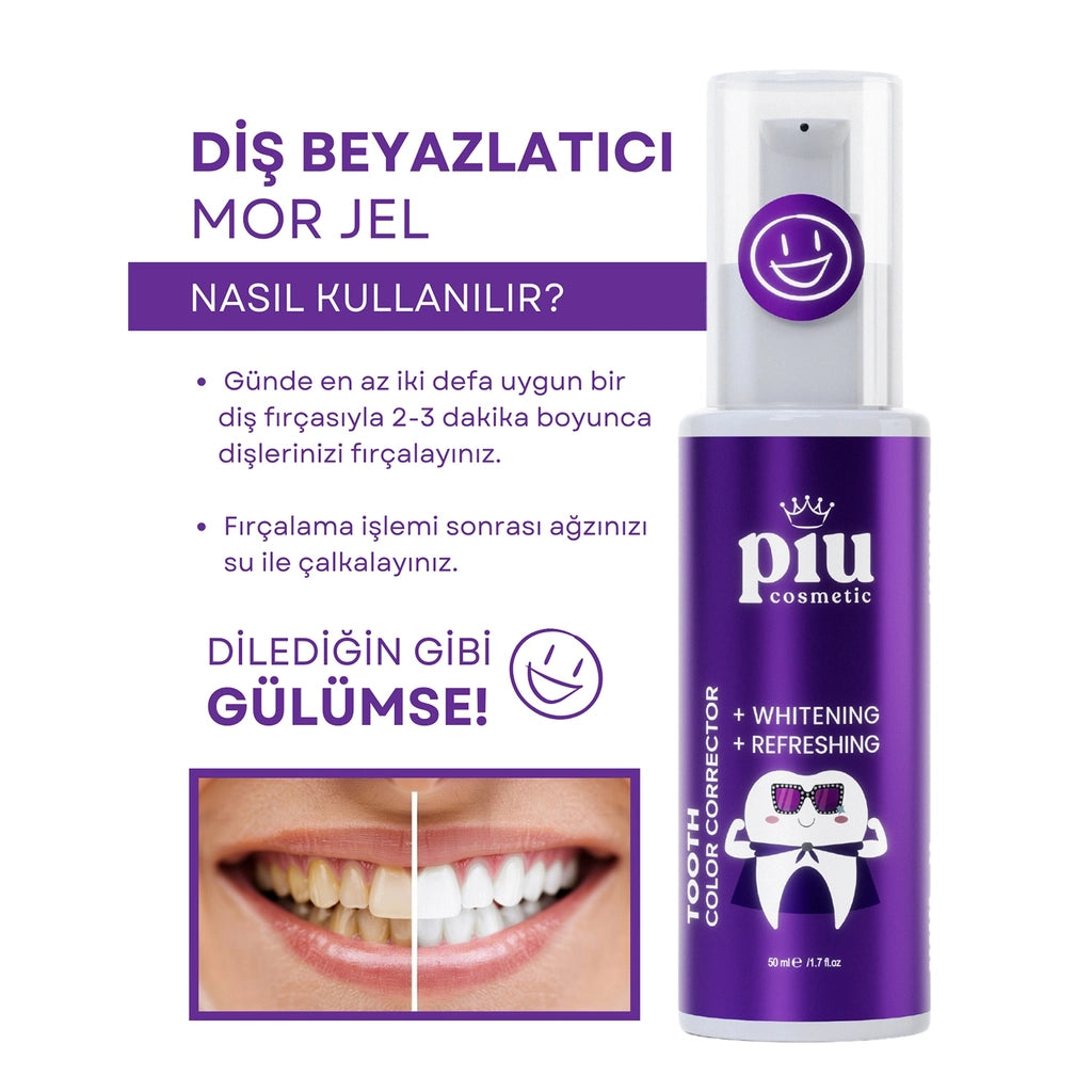 Piu Cosmetic Whitening Purple Tooth Gel 50 ml