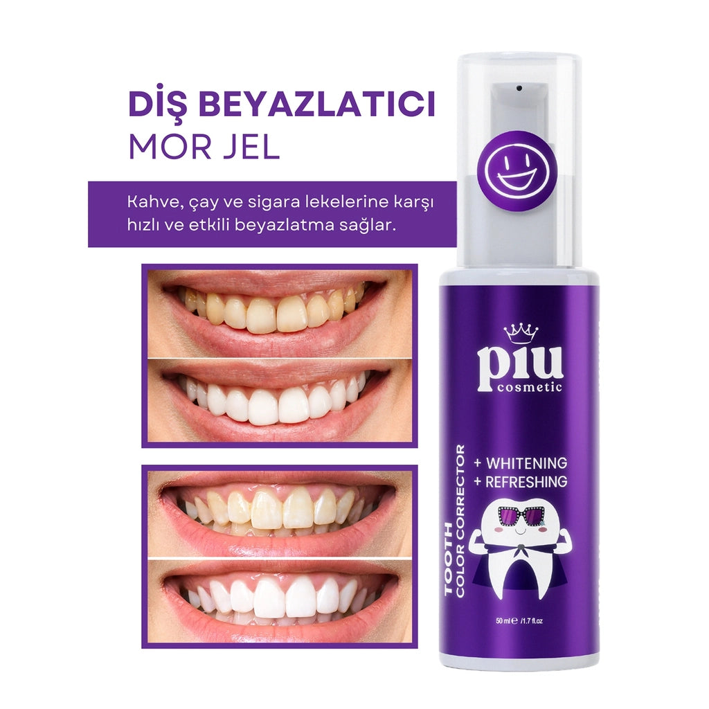 Piu Cosmetic Whitening Purple Tooth Gel 50 ml