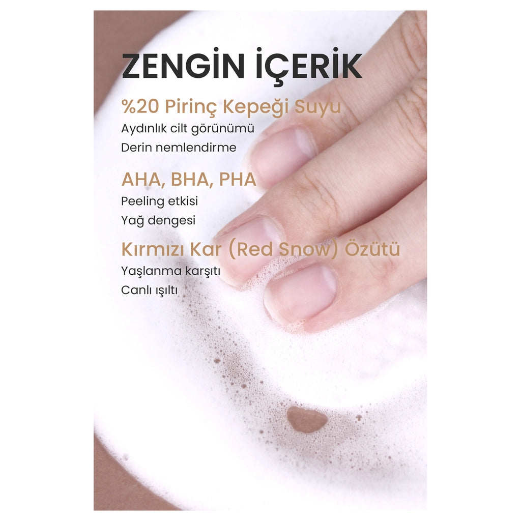 Dermal Cleansing Rice Bubble Pad Rice Extract Facial Pore Cleansing Pad 8 Pieces