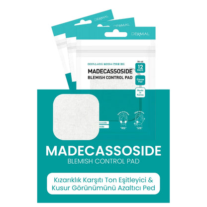 Dermal Madecassoside Blemish Control Pad Anti-Redness Tone Equalizing Pad 12 Pcs