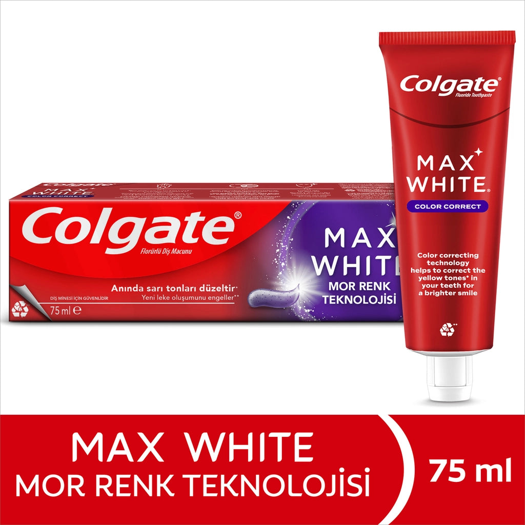 Colgate Max White Purple Color Technology Instant Whitening Effect Toothpaste 75 ml