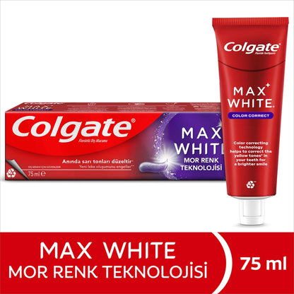 Colgate Max White Purple Color Technology Instant Whitening Effect Toothpaste 75 ml