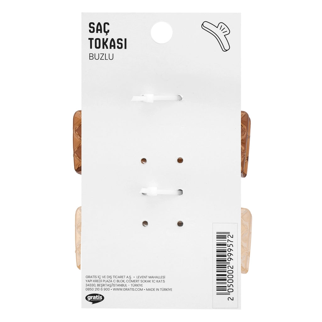 Eklips 2-Piece Frosted Rectangular Buckle Beige Brown