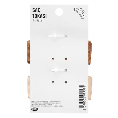 Eklips 2-Piece Frosted Rectangular Buckle Beige Brown