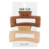 Eklips 2-Piece Frosted Rectangular Buckle Beige Brown