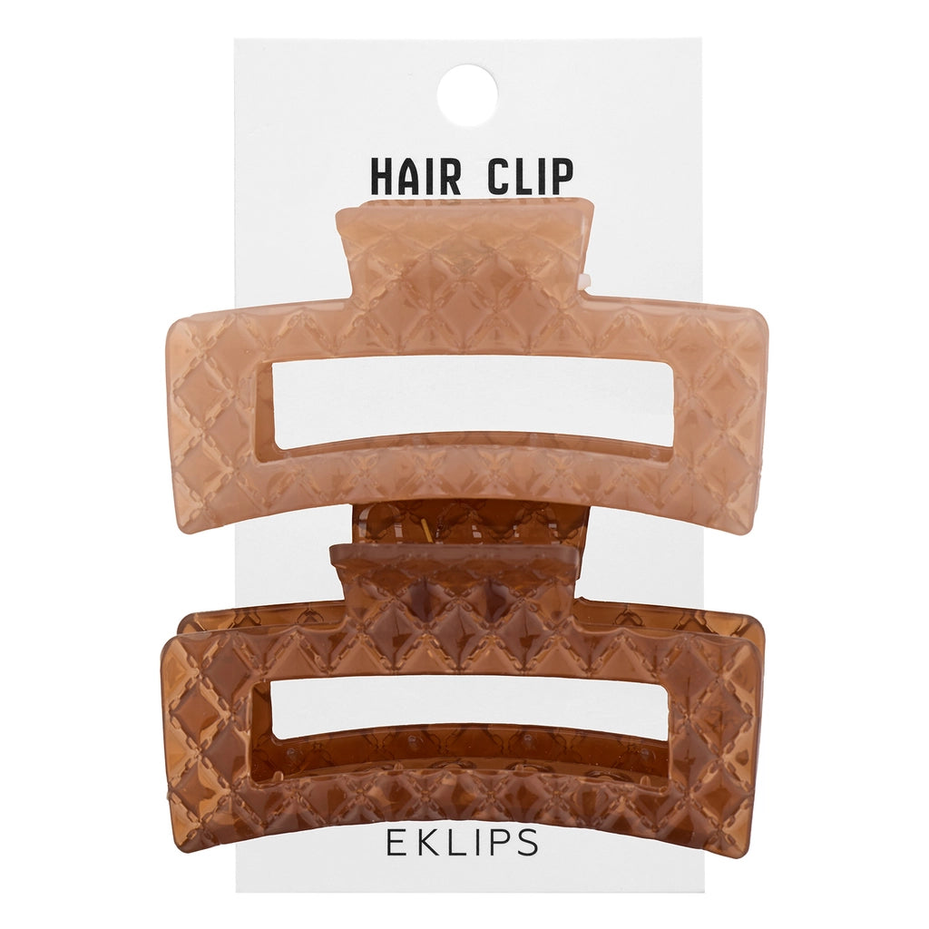 Eklips 2-Piece Frosted Rectangular Buckle Cream Brown