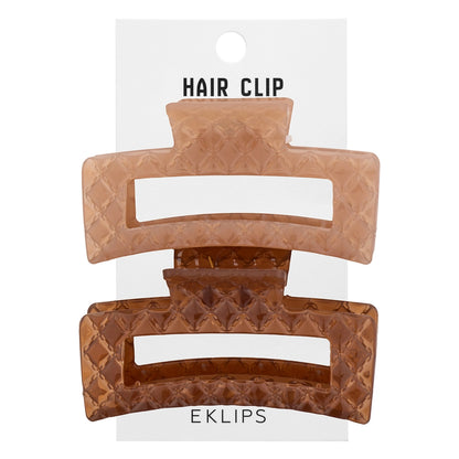 Eklips 2-Piece Frosted Rectangular Buckle Cream Brown