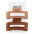 Eklips 2-Piece Frosted Rectangular Buckle Cream Brown