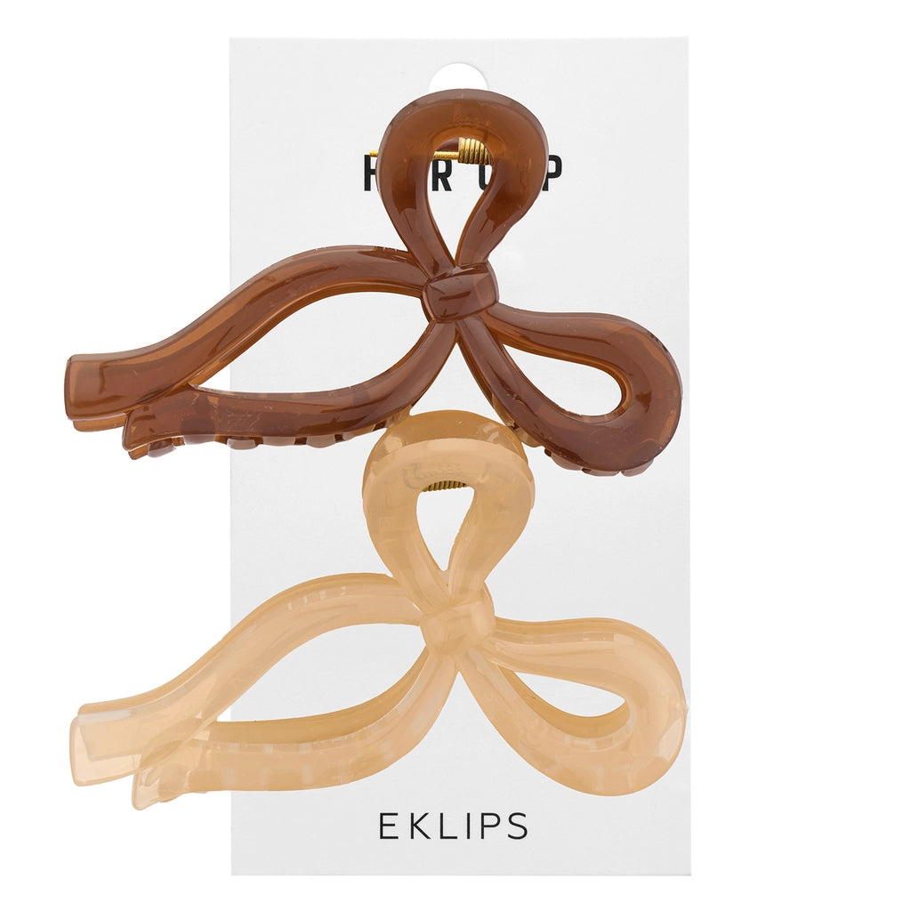 Eklips 2 Pack Frosted Ribbon Buckle Brown Beige