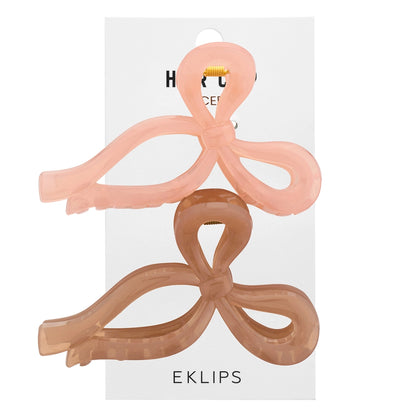 Eklips 2-Piece Frosted Ribbon Buckle Pink Brown