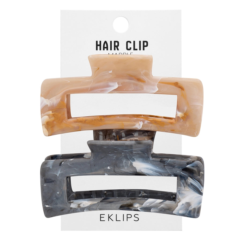 Eklips 2 Pack Marble Rectangular Buckle Cream Gray