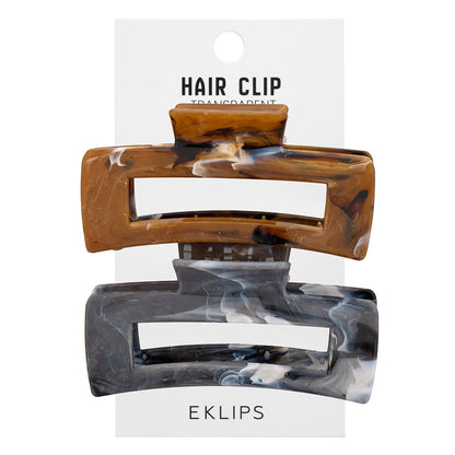 Eklips 2 Pack Marble Rectangular Buckle Brown Gray