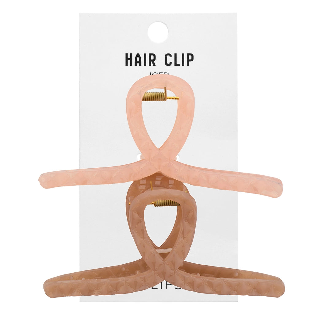 Eklips 2-Piece Frosted Bow Buckle Pink Brown