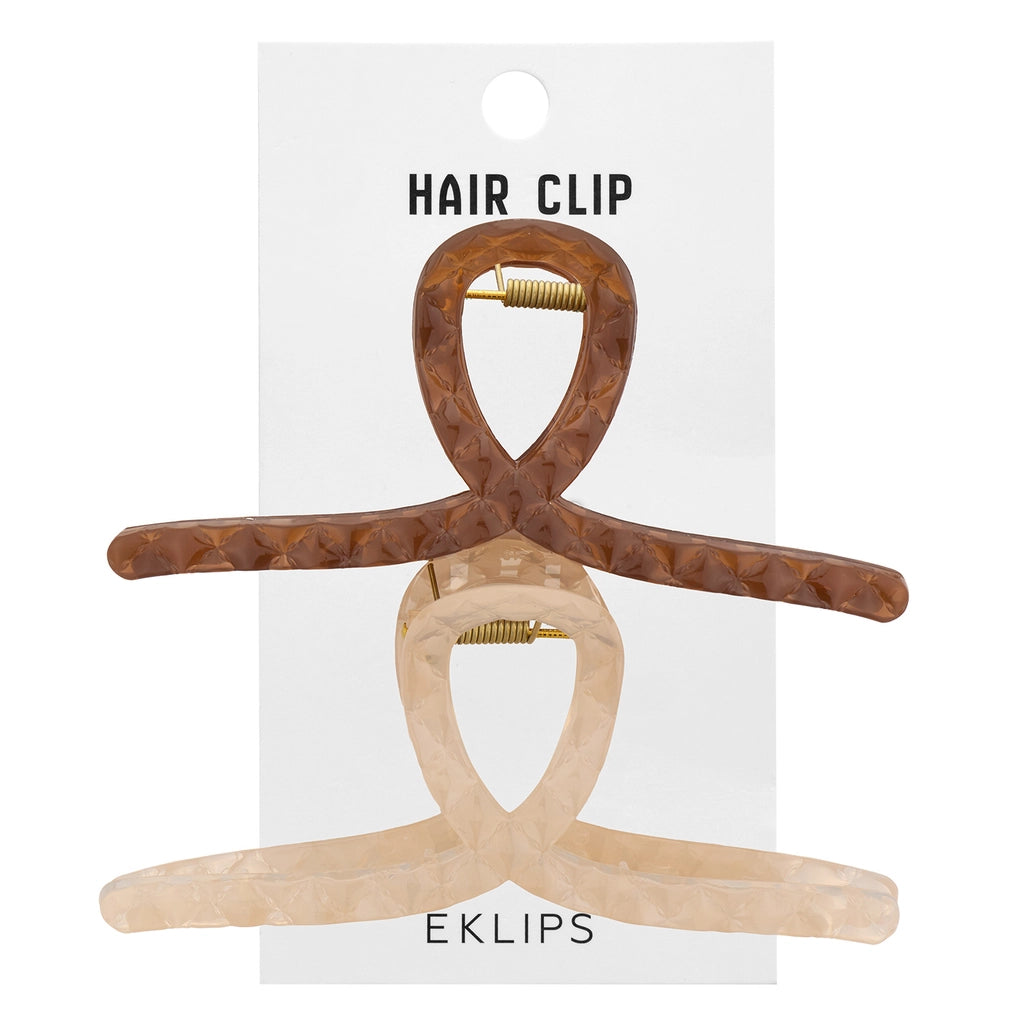 Eklips 2-Piece Frosted Bow Buckle Brown Beige