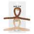 Eklips 2-Piece Frosted Bow Buckle Brown Beige