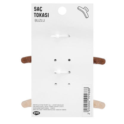 Eklips 2-Piece Frosted Bow Buckle Brown Beige