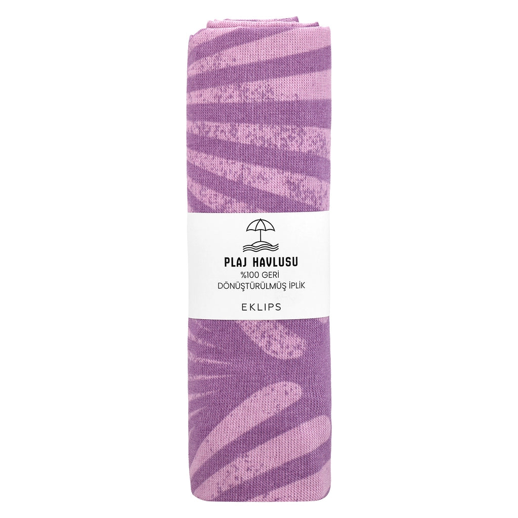 Eklips Shell Patterned Beach Towel Purple