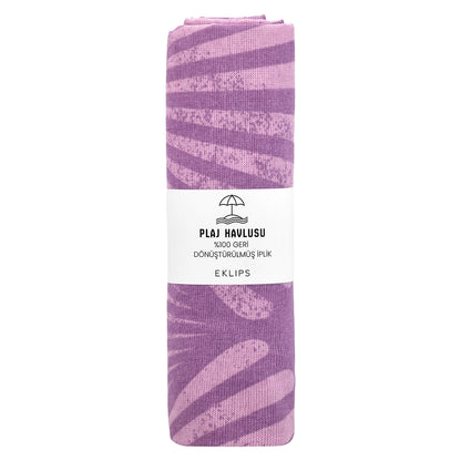 Eklips Shell Patterned Beach Towel Purple