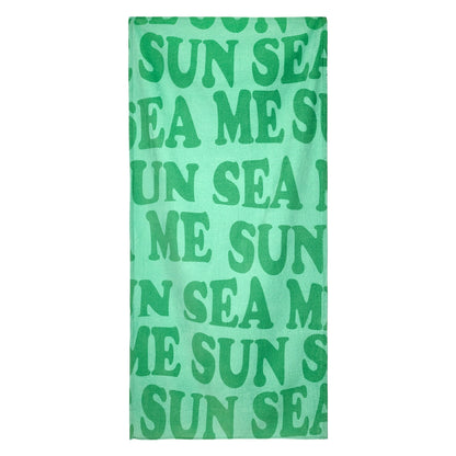 Eklips Sun Sea Me Beach Towel Green
