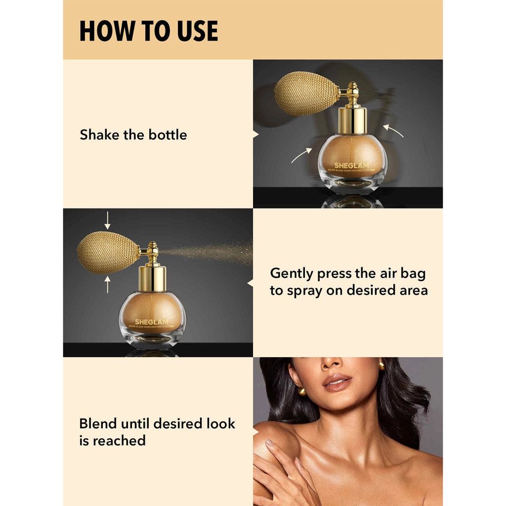 Sheglam Go Go Glow Body Mist Illuminator 80 Gilded Glow