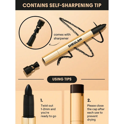 Sheglam Bold Moves Kohl Kajal Cream Pencil Eyeliner Black