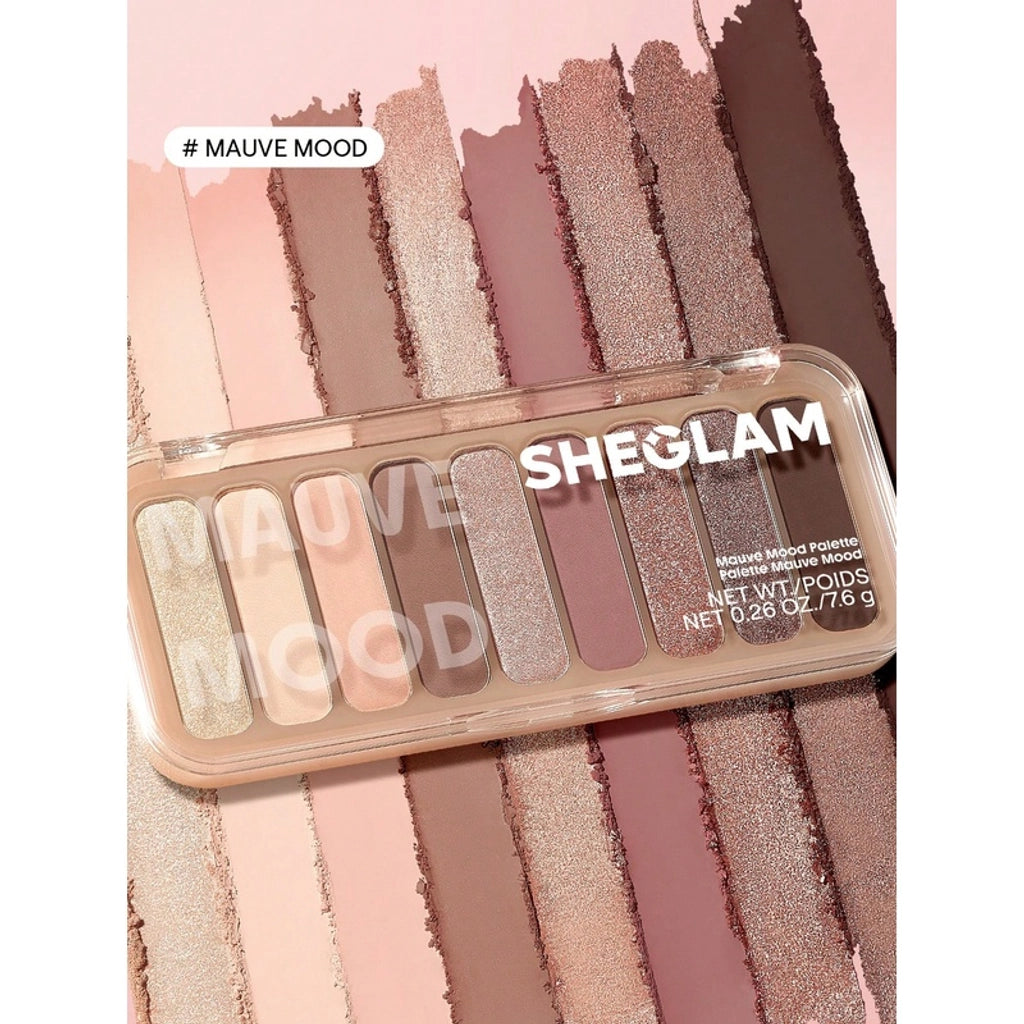 Sheglam 9-Piece Eyeshadow Palette Mauve Mood Essence Nude