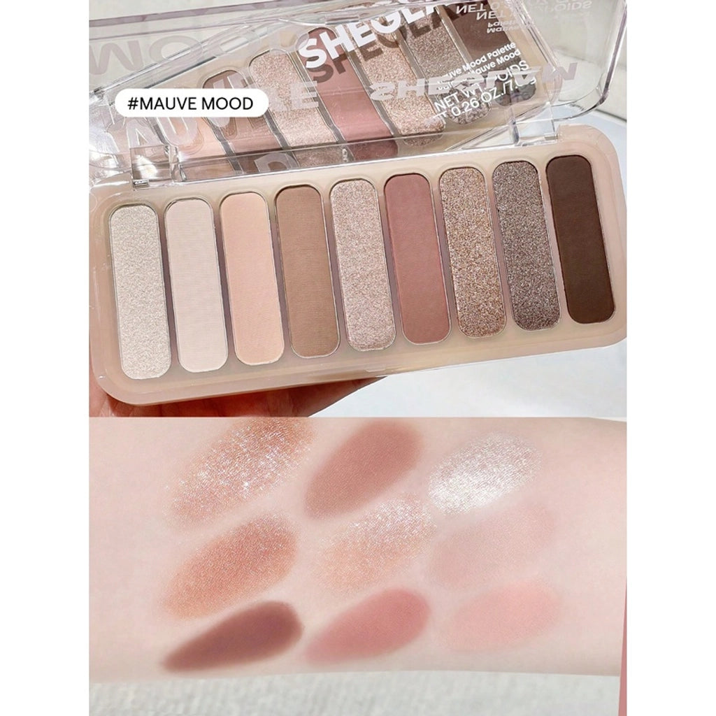 Sheglam 9-Piece Eyeshadow Palette Mauve Mood Essence Nude