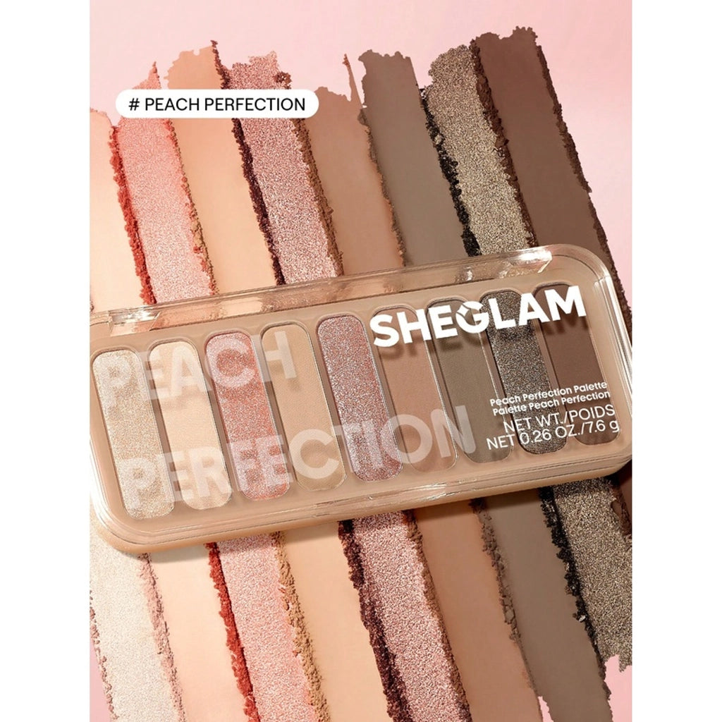 Sheglam 9-Piece Eyeshadow Palette Peach Perfection Essence Pink