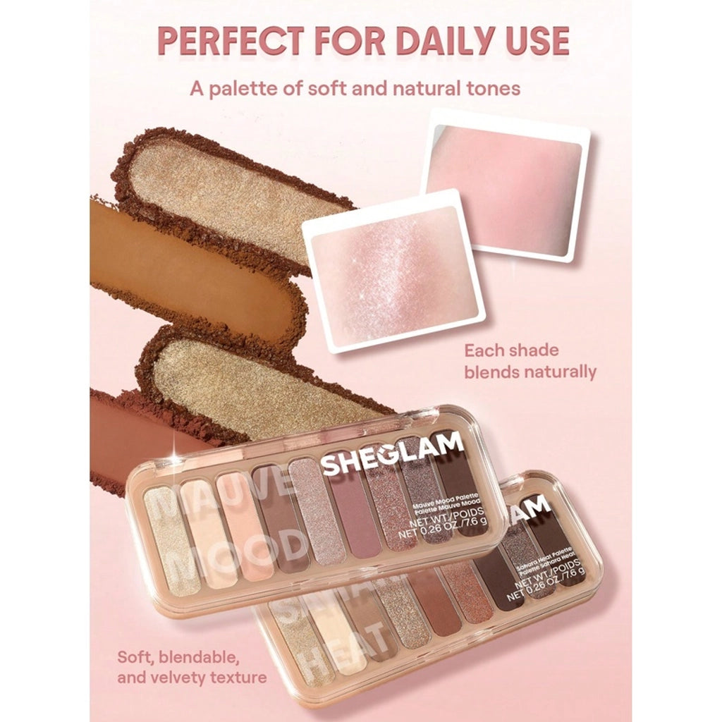 Sheglam 9-Piece Eyeshadow Palette Peach Perfection Essence Pink