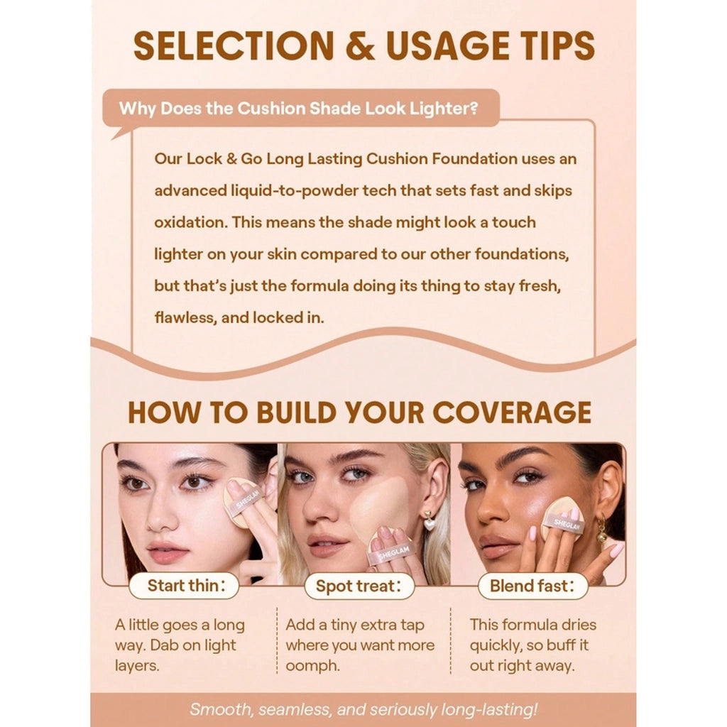 Sheglam Lock &amp; Go Cushion Foundation Sand